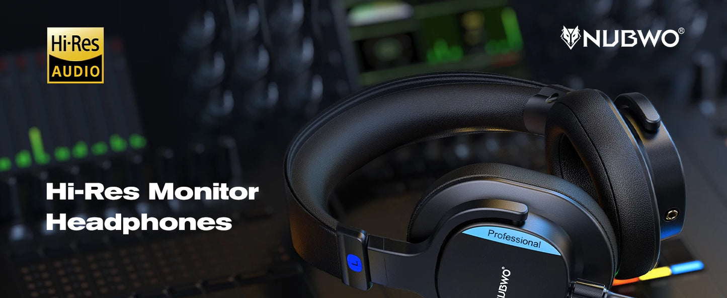NUBWO Studio Headphones Wired