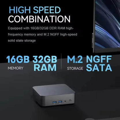 Intel i9-10980HK Strong Performance Mini PC 32GB Large RAM 1TB Fast SSD Win11 Pro 4K Gaming Office Household Computer