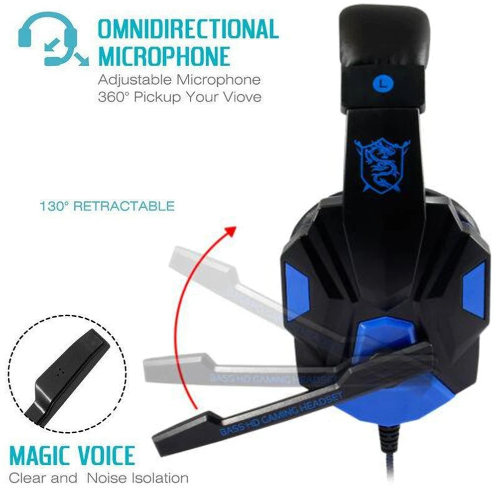 Gaming Headphones 3.5MM Wired PC