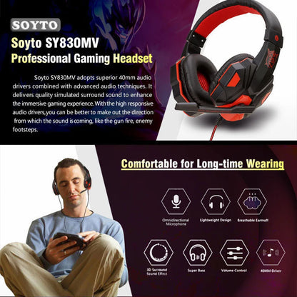 Gaming Headphones 3.5MM Wired PC