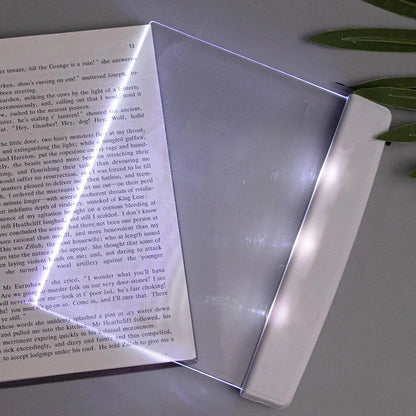 LED Page Book Light Smart Book Page Illuminator Reading Lights Clear Flat Reading Lights for nighttime reading