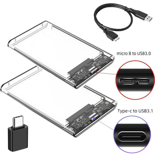 USB 3.0/Type C to SATA III Hard Disk Case for 2.5