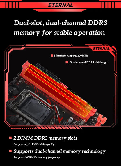 SOYO B75M DDR3 AX Motherboard I5 2400CPU 16G RAM=8G*2 Intel  LGA1155 Kit xeon Computer com Game Mainboard PCIE3.0x8 M.2 SATA2.0