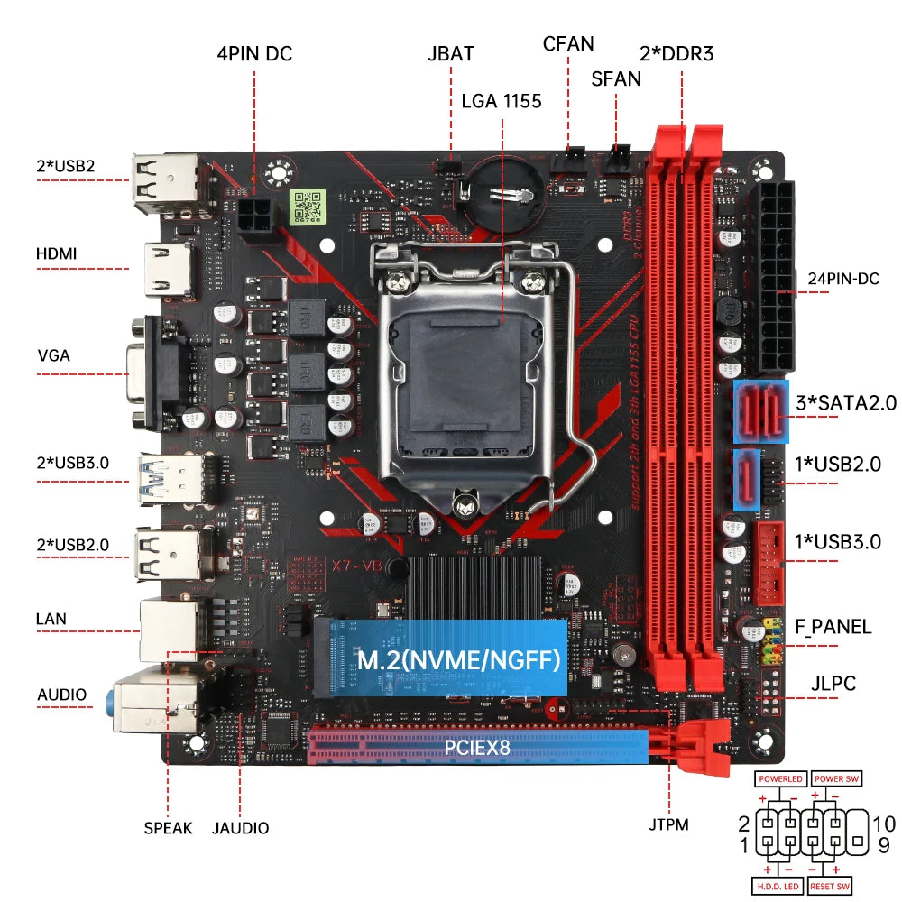 SOYO B75M DDR3 AX Motherboard I5 2400CPU 16G RAM=8G*2 Intel  LGA1155 Kit xeon Computer com Game Mainboard PCIE3.0x8 M.2 SATA2.0