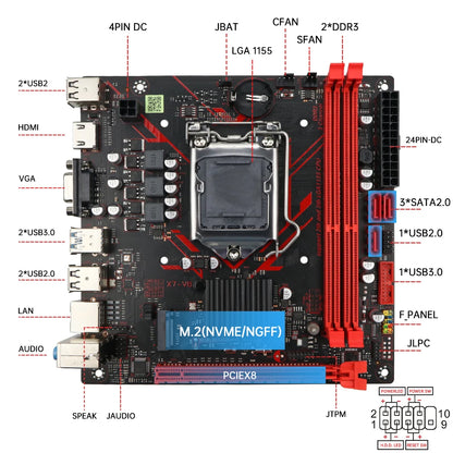 SOYO B75M DDR3 AX Motherboard I5 2400CPU 16G RAM=8G*2 Intel  LGA1155 Kit xeon Computer com Game Mainboard PCIE3.0x8 M.2 SATA2.0