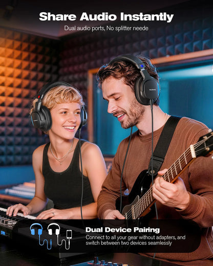 NUBWO Studio Headphones Wired