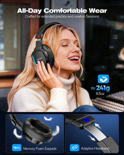NUBWO Studio Headphones Wired