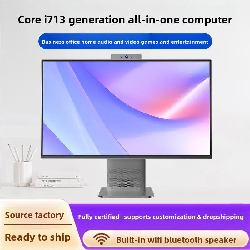 High End Ultra Intel I7 Cpu Thin All in One Computer PC Home Office Game Desktop Computer Full Set for Commercial and Home Use