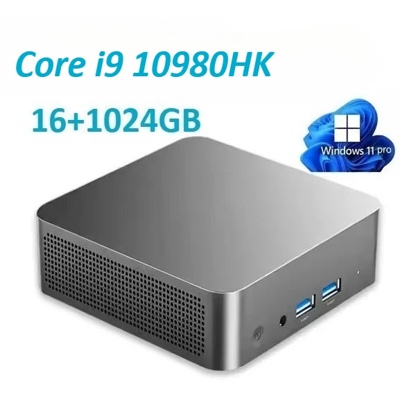 Intel i9-10980HK Strong Performance Mini PC 32GB Large RAM 1TB Fast SSD Win11 Pro 4K Gaming Office Household Computer