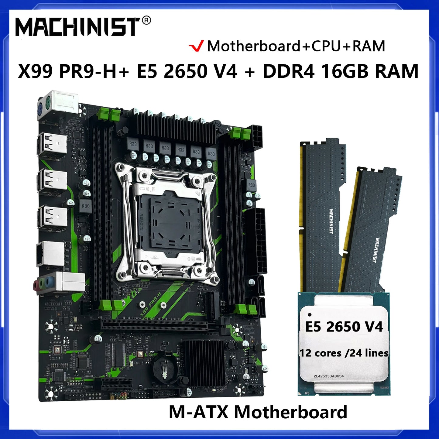 MACHINIST X99 Motherboard Kit Setup