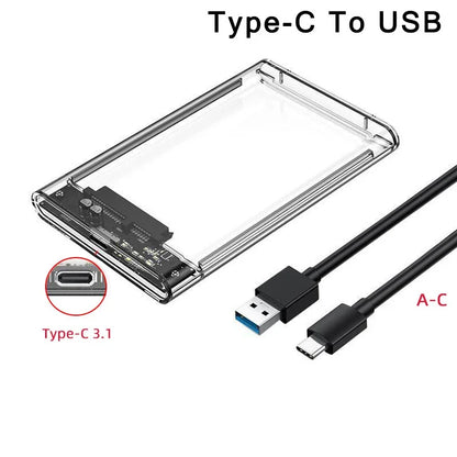 USB 3.0/Type C to SATA III Hard Disk Case for 2.5