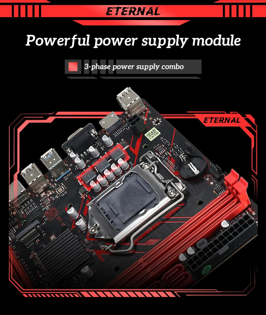 SOYO B75M DDR3 AX Motherboard I5 2400CPU 16G RAM=8G*2 Intel  LGA1155 Kit xeon Computer com Game Mainboard PCIE3.0x8 M.2 SATA2.0