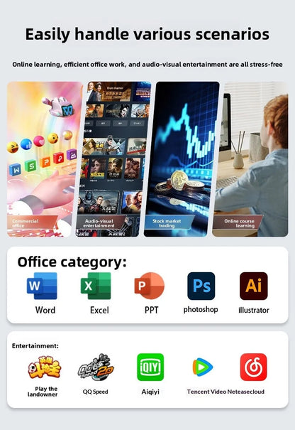 High End Ultra Intel I7 Cpu Thin All in One Computer PC Home Office Game Desktop Computer Full Set for Commercial and Home Use